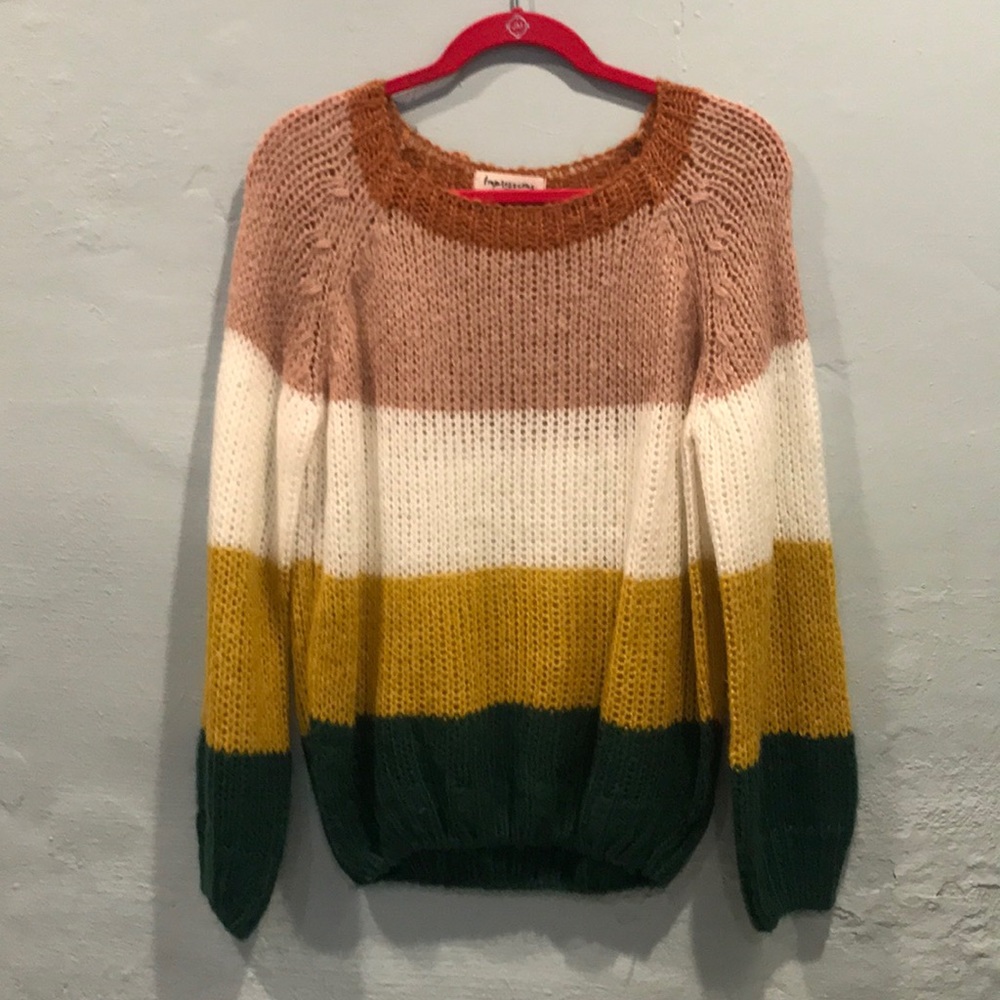Colorblock chunky sweater